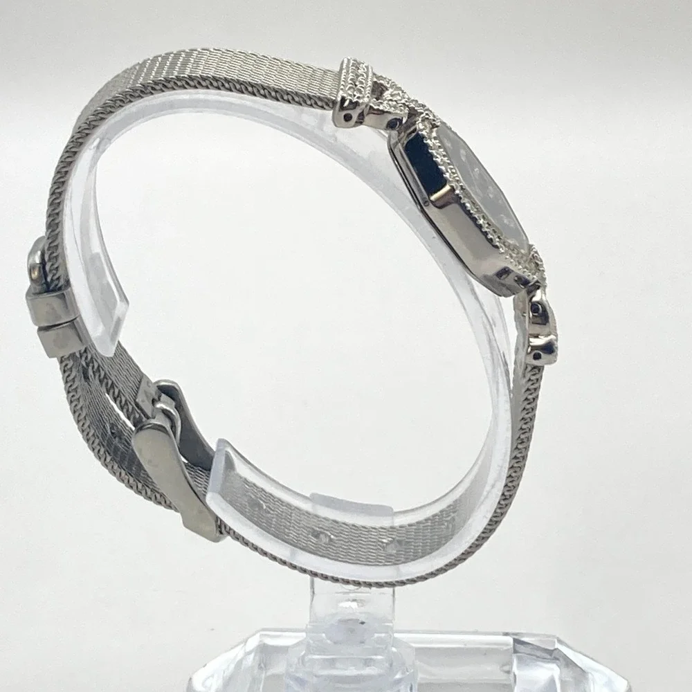 Elizabeth Taylor Avon Women's Watch Silver Tone Crystals Art Deco New Battery